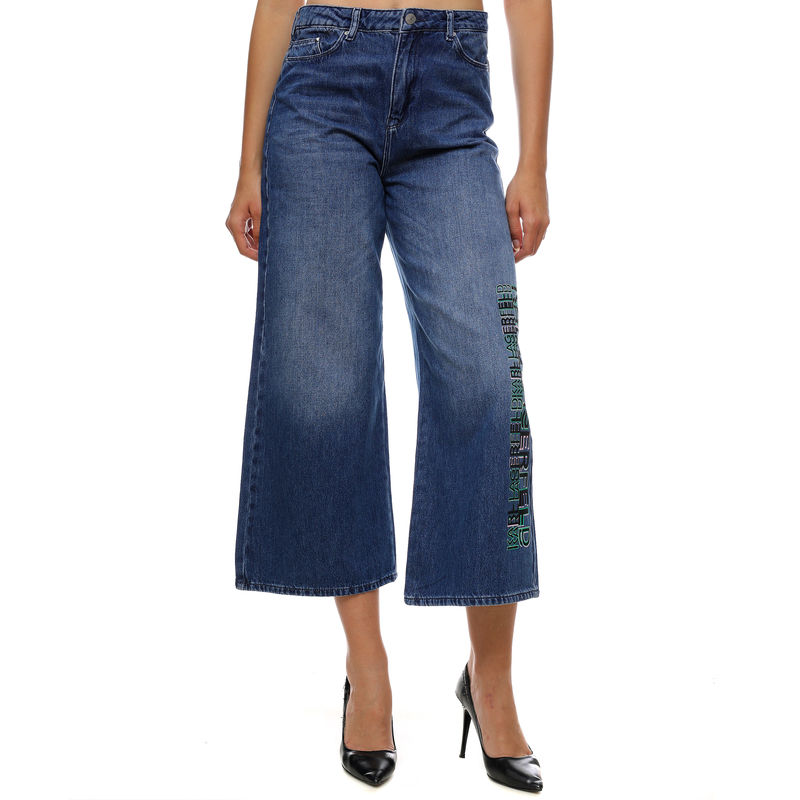 Ženske pantalone Karl Lagerfeld Denim Culottes