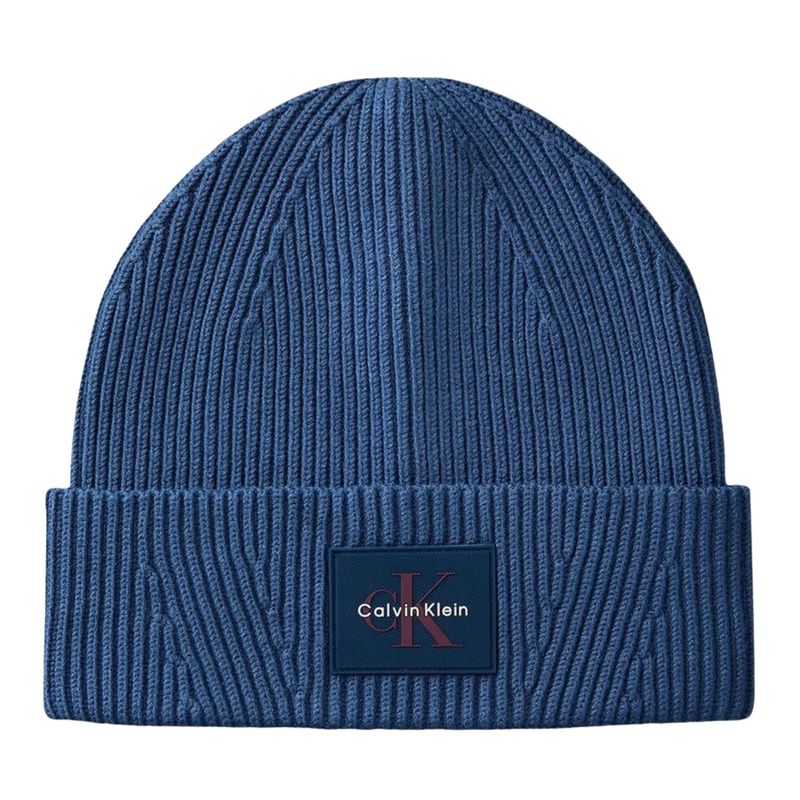 Muška kapa Calvin Klein Mono﻿logo patch rib beanie