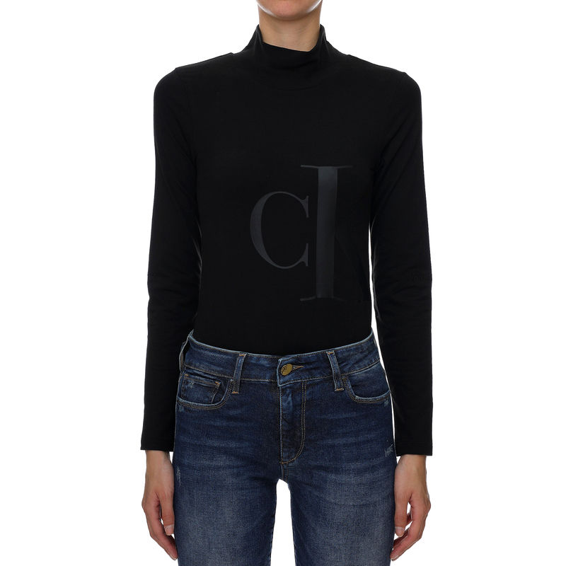 Ženska majica Calvin Klein PEACHED CK ROLL NECK BODY