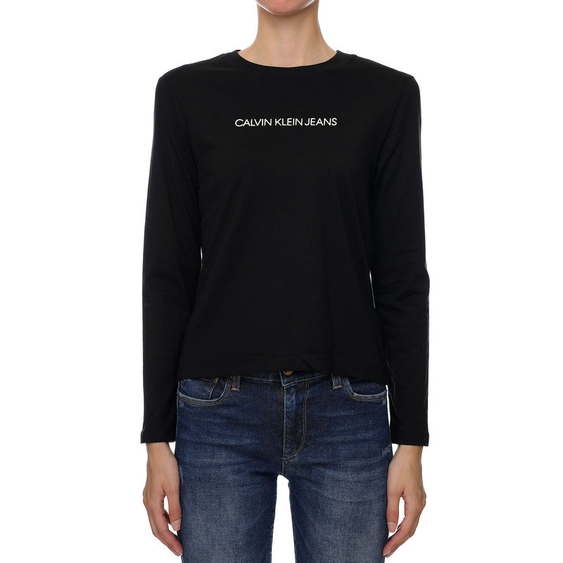 Ženski duks Calvin Klein SHRUNKEN INSTITUTIONAL LS TEE