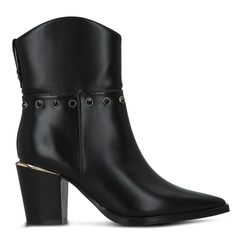 Ženske čizme sa štiklom Lola Metallic Detail Cowboy Heel Boot
