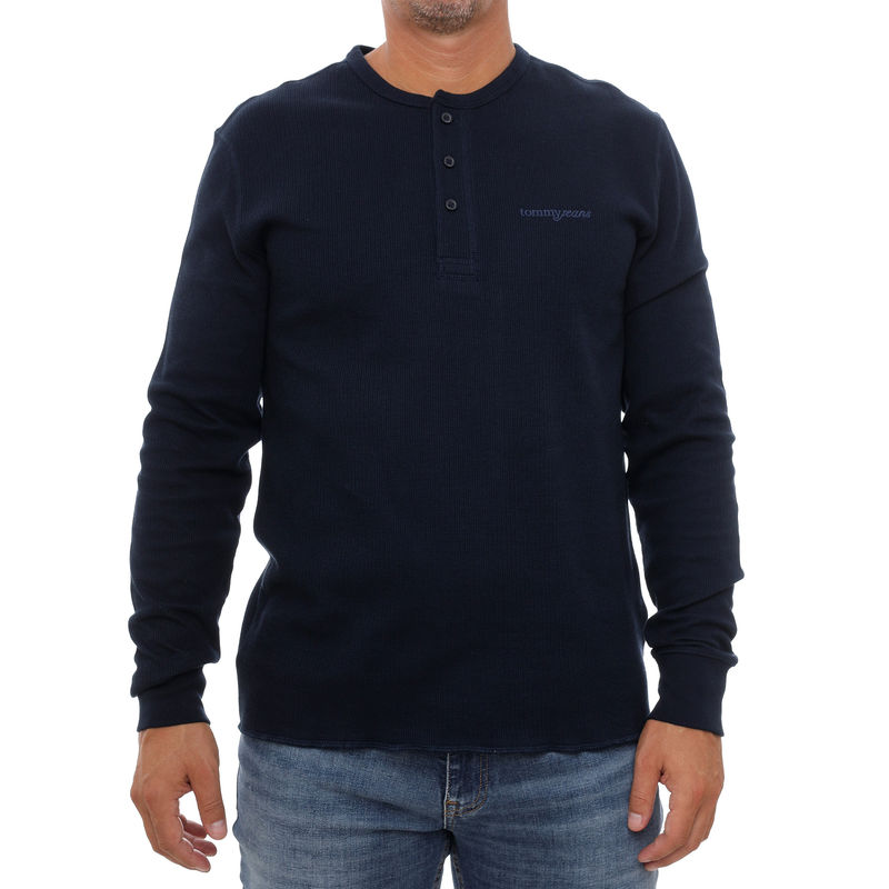 Muški duks Tommy Hilfiger Tjm Slim Waffle Script Henley
