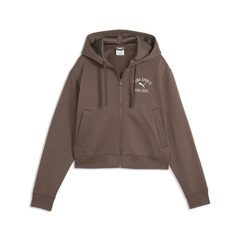 Ženski duks Puma Varsity comfort full-zip hoodie tr