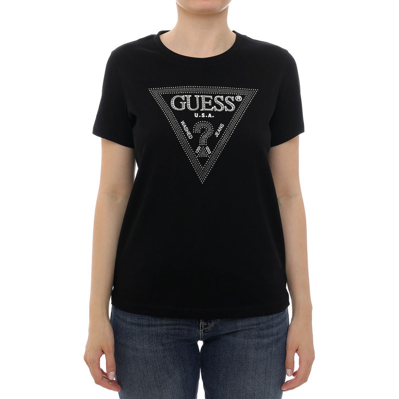 Ženska majica Guess Ss cn krystal triangle tee