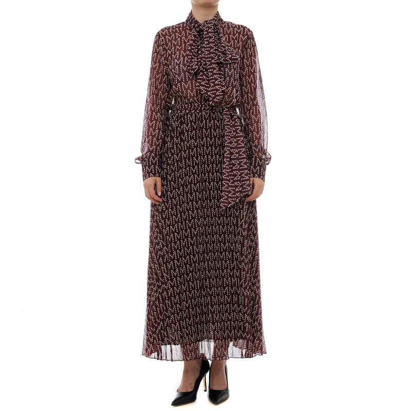 Ženska haljina Lola by Maite pleated long logo dress