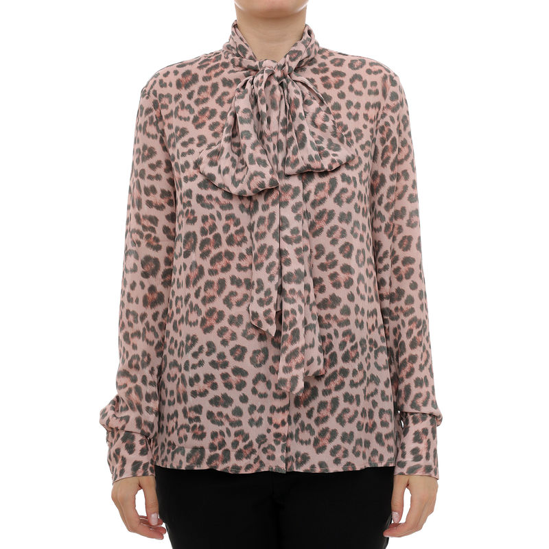 Ženska košulja Lola by Maite animal print bow blouse