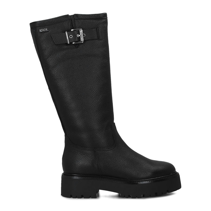 Ženske čizme Karl Lagerfeld Burly biker knee boot lined