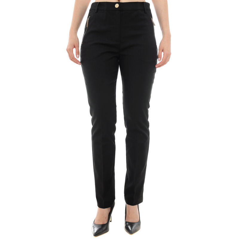 Ženske pantalone Lola by Maite elastic fabric zip pocket pants