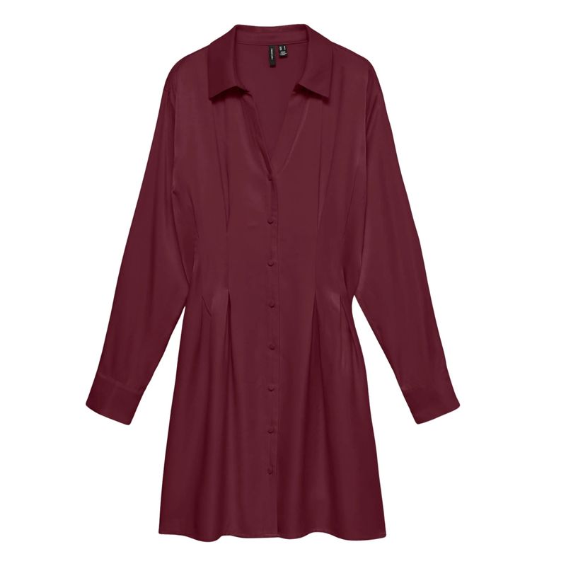 Ženska haljina Vero Moda Charm l/s short shirt dress wvn boo