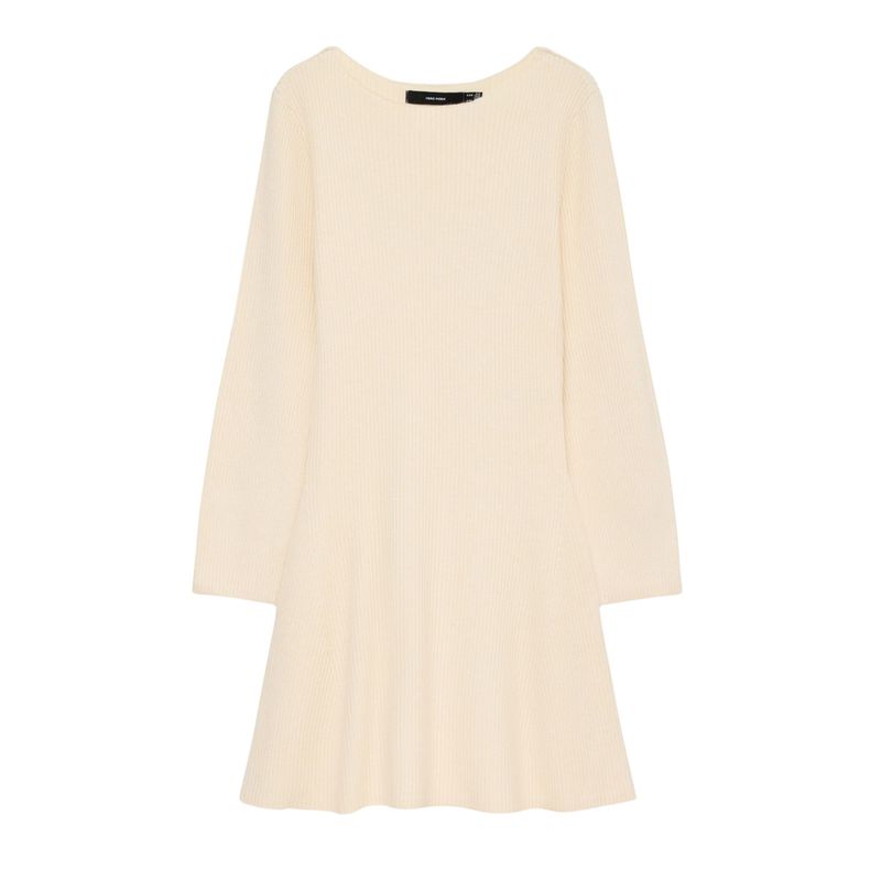 Ženska haljina Vero Moda Gold lux rib ls short boatneck dress