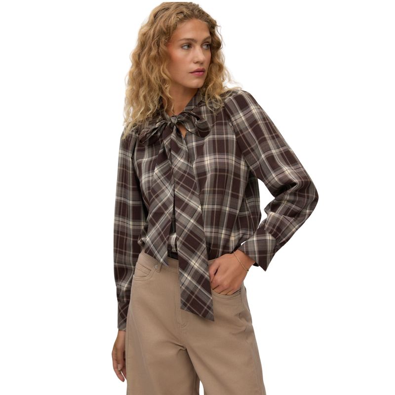 Ženska košulja Vero Moda Sanita ls tie shirt wvn exp