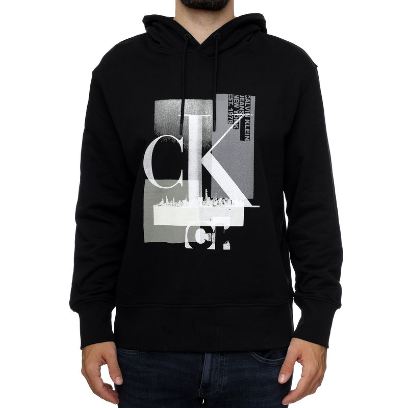 Muški duks Calvin Klein Connected Layer Landscape Hoodie