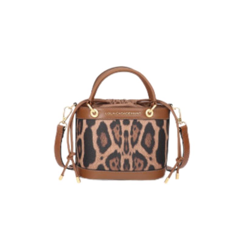 Ženska torba Lola Combined bucket bag with faux leather and animal print