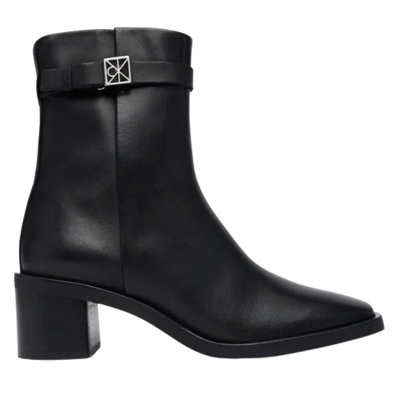 Ženske čizme Calvin Klein block heel ank boot lth hdw