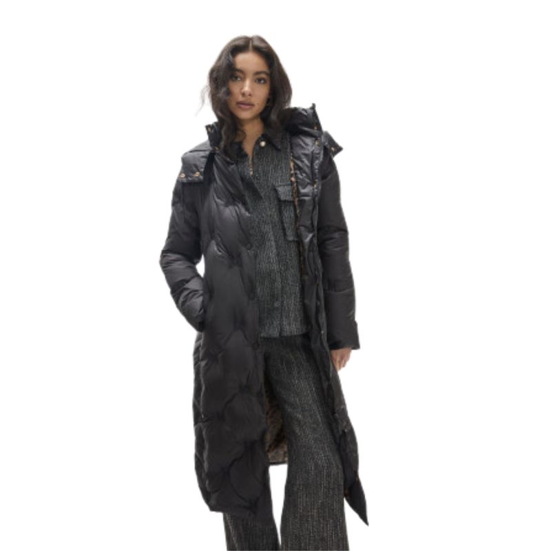 Ženska jakna Maite Long quilted coat with embroidered m