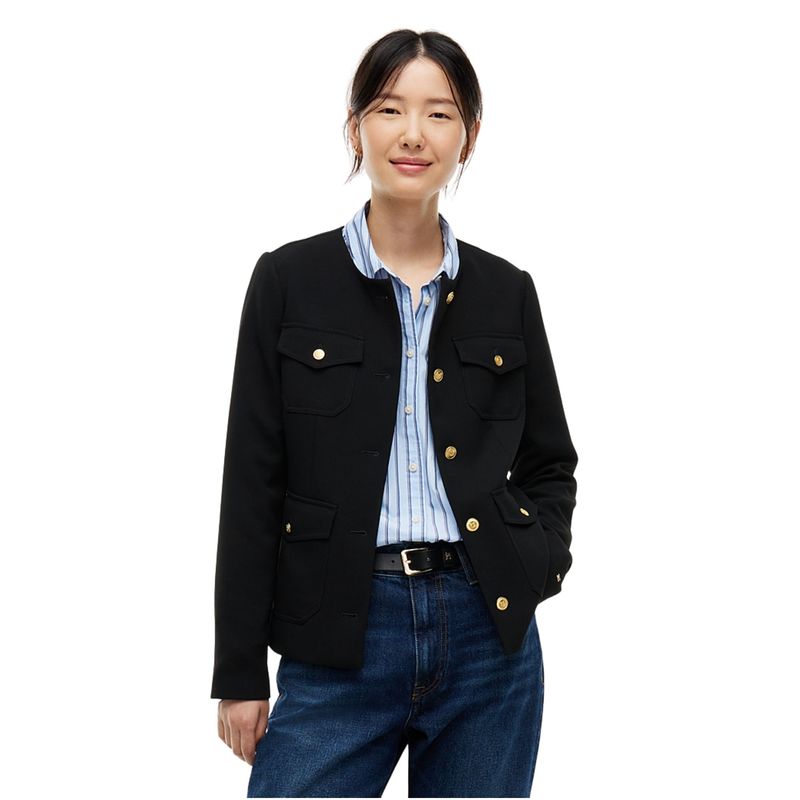 Ženski sako Tommy Hilfiger punto gold button slim jacket
