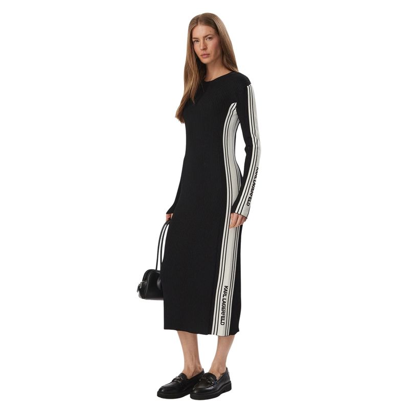 Ženska haljina Karl Lagerfeld Logo knit dress