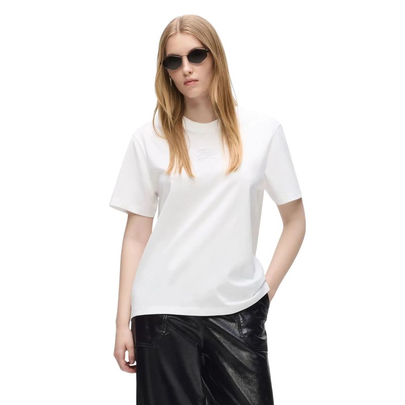 Ženska majica Karl Lagerfeld Rhinestone autograph t-shirt