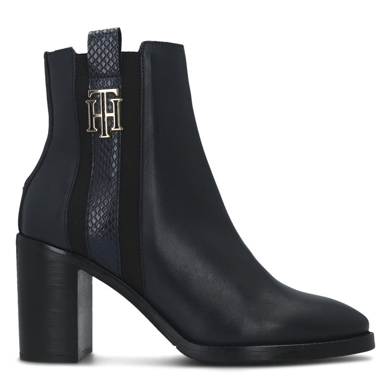 Ženske čizme Tommy Hilfiger-TH INTERLOCK HIGH HEEL BOOT