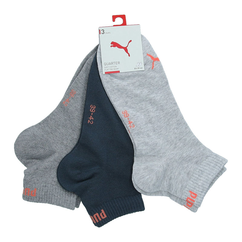 Unisex čarape Puma Unisex Quarter Plain 3P