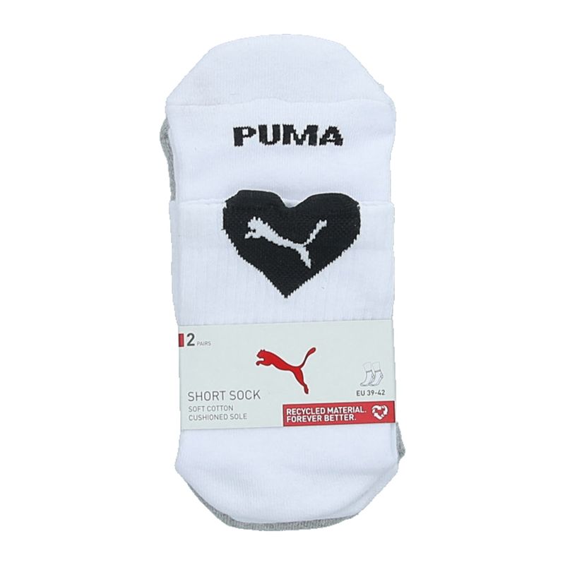 Ženske čarape Puma WOMEN HEART LOGO SHORT CREW 2P