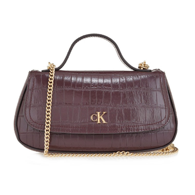 Ženska torba Calvin Klein ck croc top handle bag w ch﻿ain