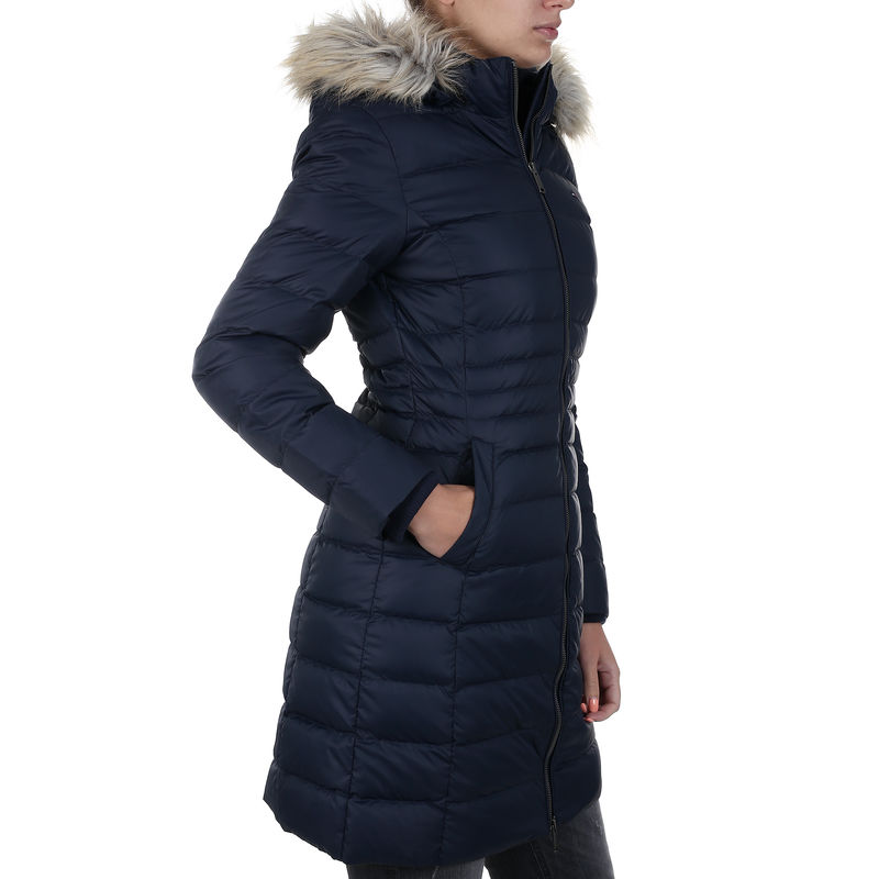 Ženska jakna TOMMY HILFIGER ESSENTIAL HOODED DOWN COAT