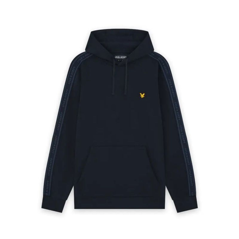 Muški duks Lyle&Scott Jacquard tape hoodie