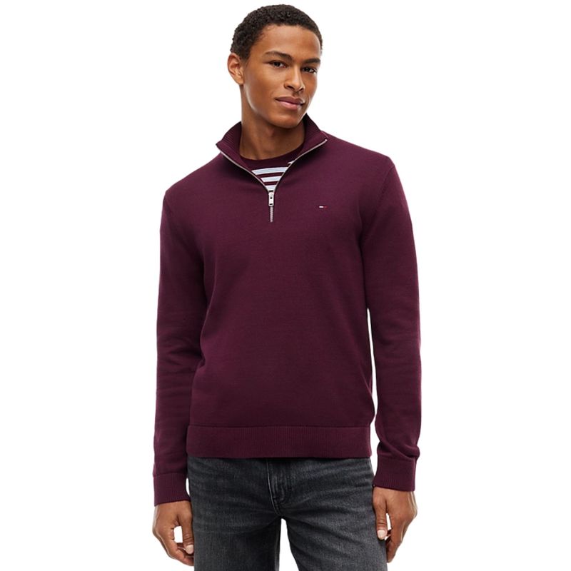 Muški džemper Tommy Hilfiger Tjm slm ess light ¼ zip swtr ext