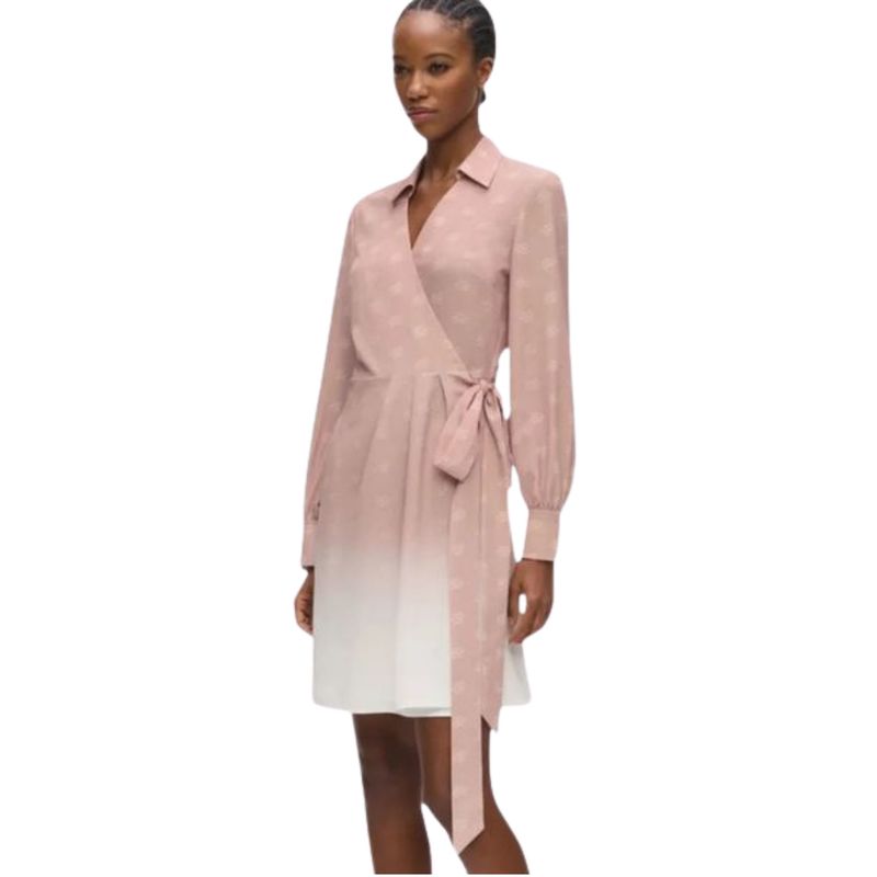 Ženska haljina Karl Lagerfeld printed fluid wrap dress