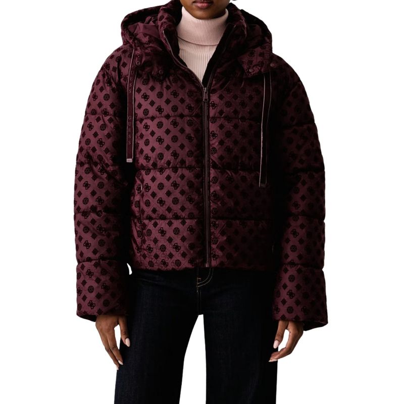 Ženska jakna Guess New daisy crop logo puffer