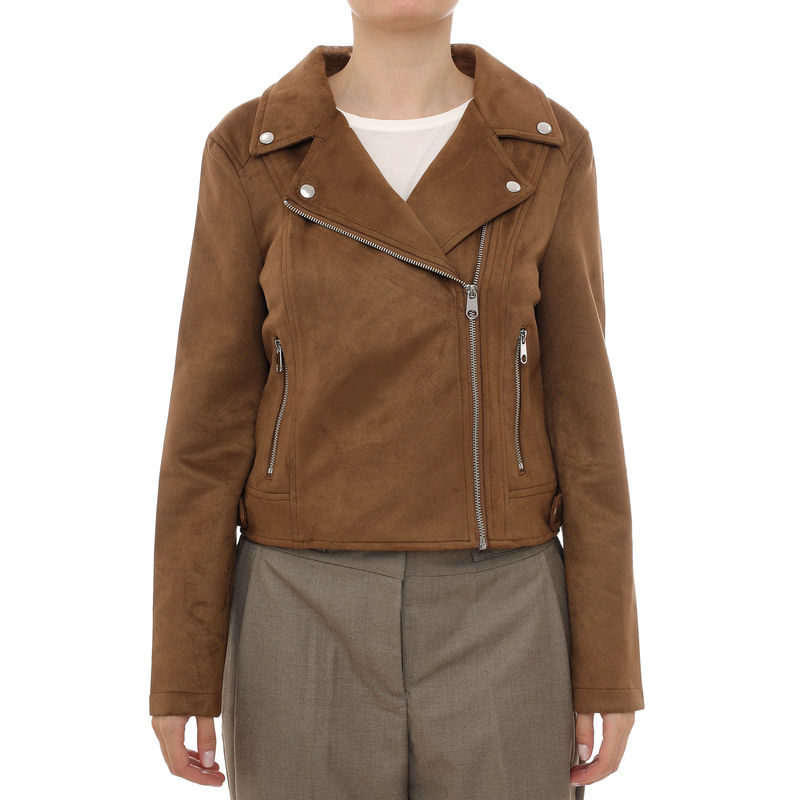 Ženska kožna jakna Vero Moda Jose short suede jacket