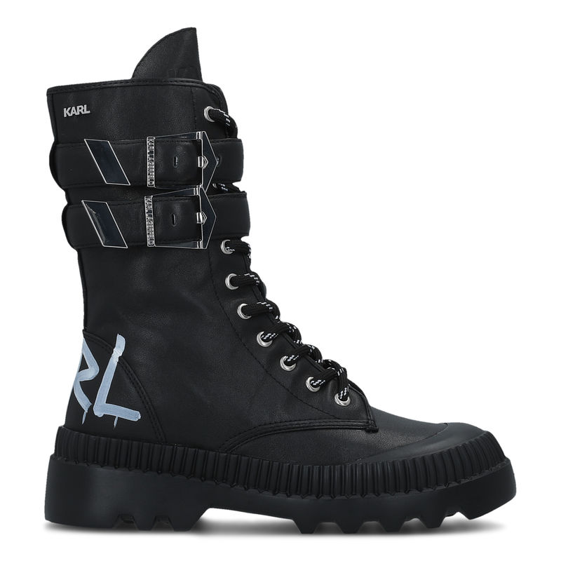 Ženske čizme Karl Lagerfeld Trekka Ii Hi Cuff Buckle Boot