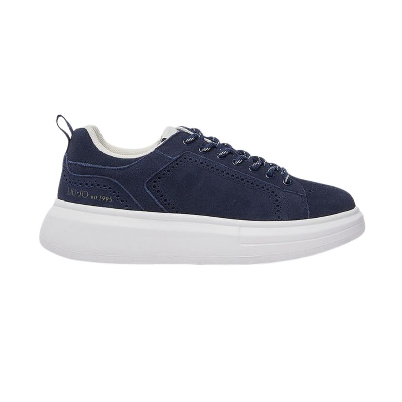 Muške patike Liu Jo Big 05b - sneaker cow suede dark blue