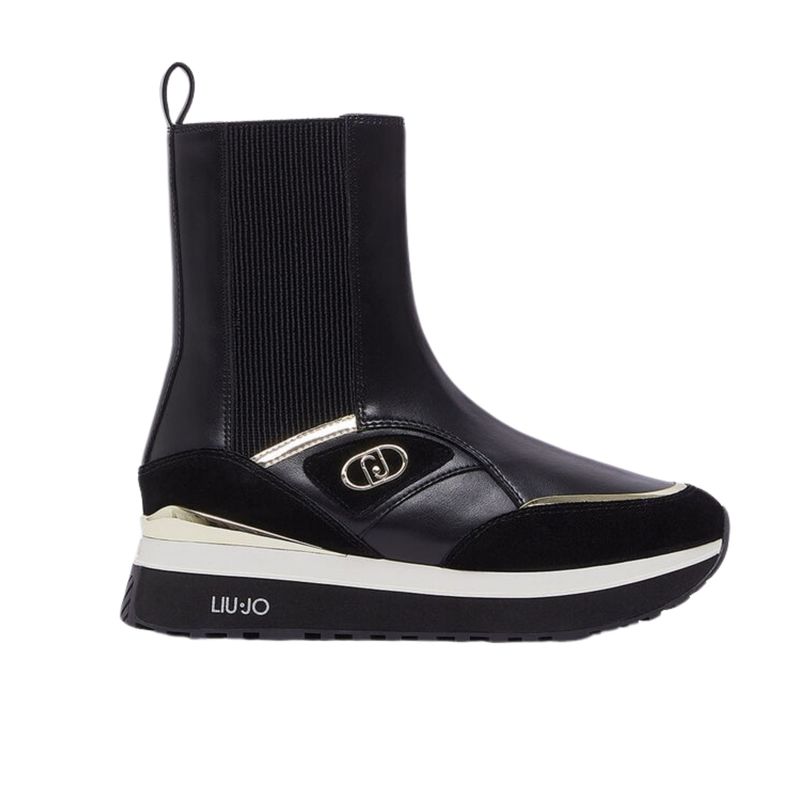Ženske čizme Liu Jo Liu jo maxi wonder 103 - mid sneaker calf leather/cow sue black