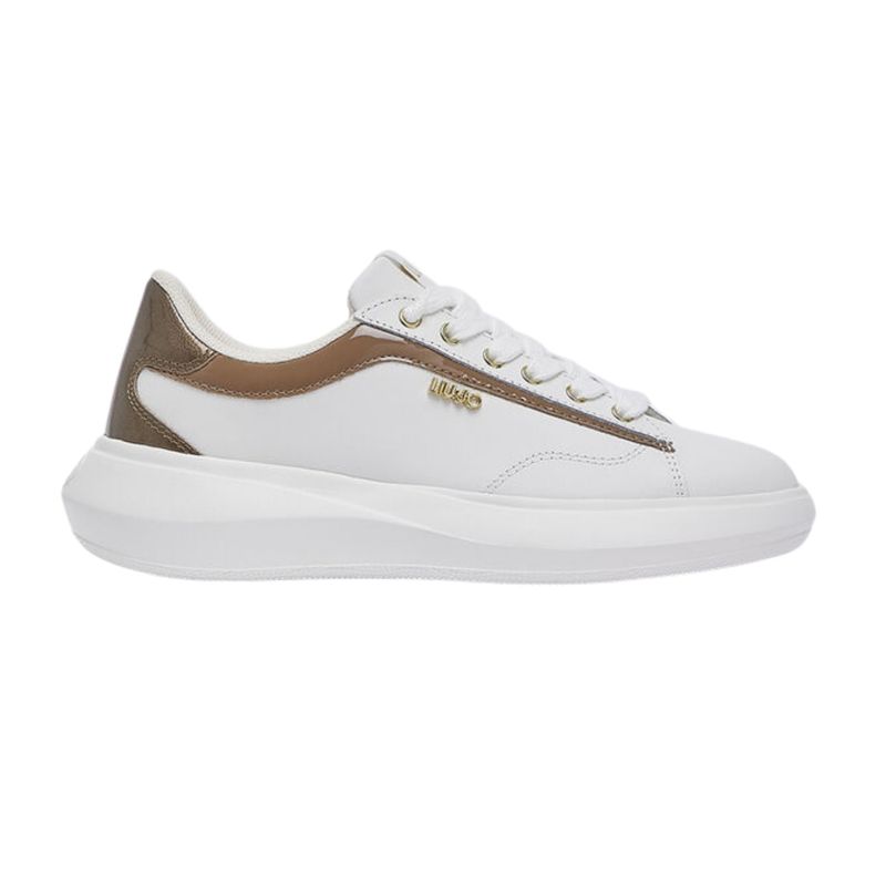 Ženske patike Liu Jo Casper 01 - sneaker calf leather/patent white/havana