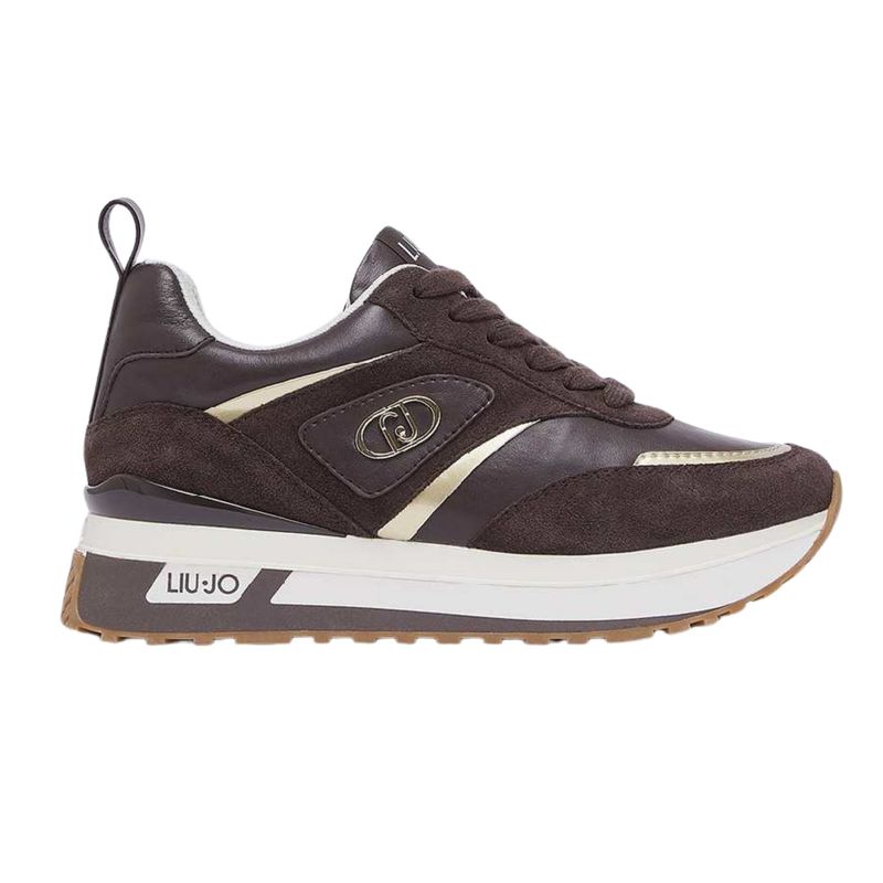 Ženske patike Liu Jo Liu jo maxi wonder 97 - sneaker cow suede/calf leath moka