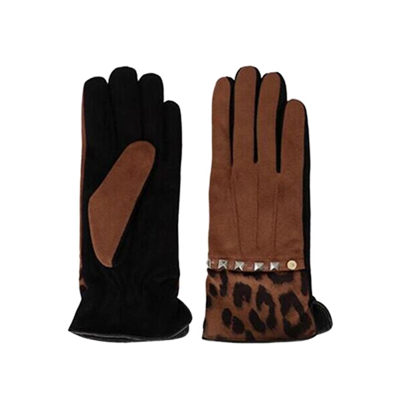 Ženske rukavice Lola Multicolor combined gloves with animal print cuff