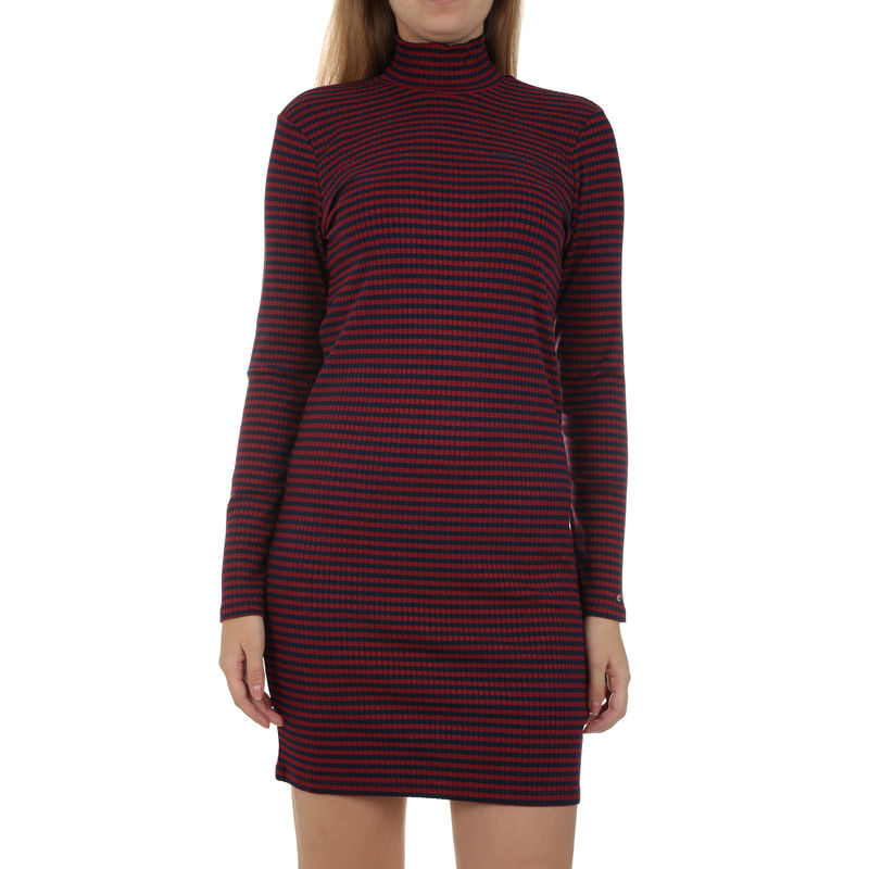 Ženska haljina Tommy Hilfiger TJW FITTED RIB DRESS