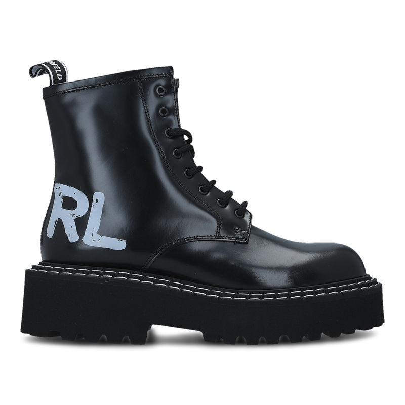 Ženske čizme Karl Lagerfeld Patrol Ii Brush Logo Hi Lace