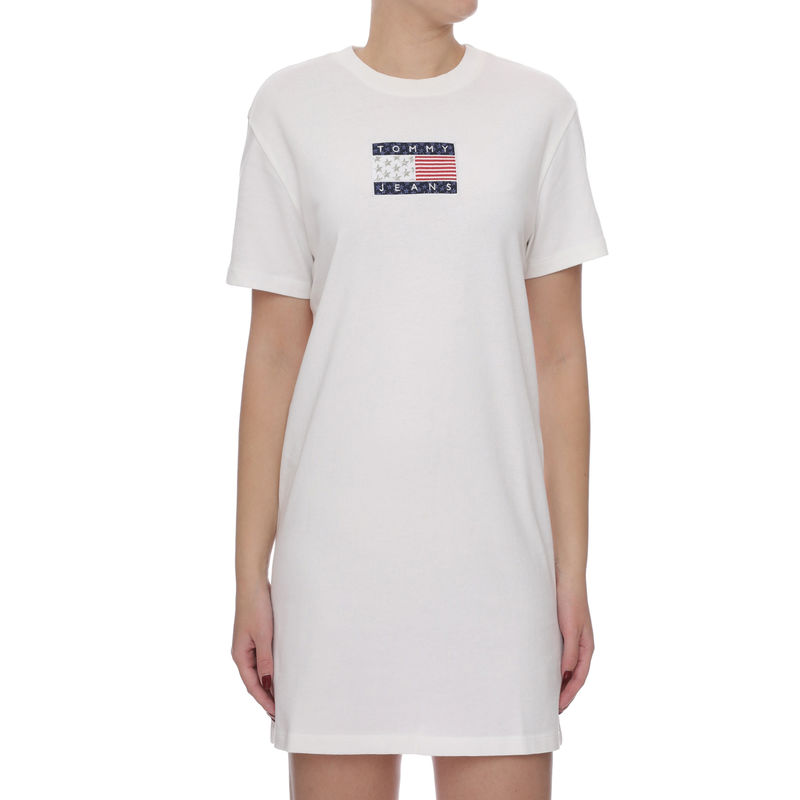 Ženska haljina Tommy Hilfiger-LOGO TEE DRESS