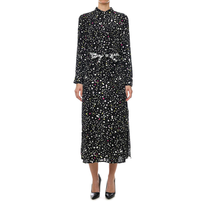Ženska haljina Tommy Hilfiger TJW LONG MIDI FLORAL PRINT DRESS