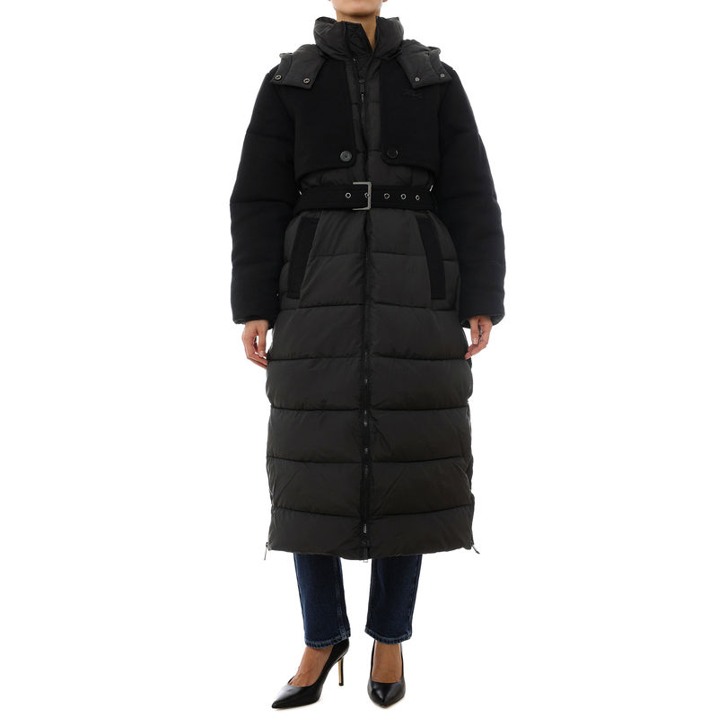 Ženska jakna Karl Lagerfeld Fabric mix long puffer