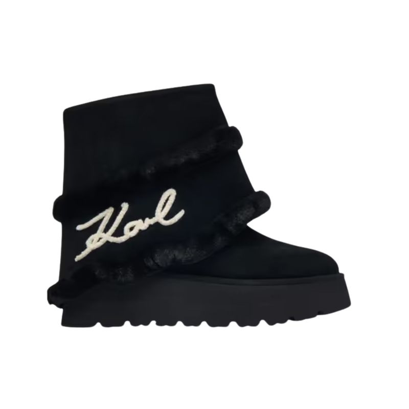 Ženske čizme Karl Lagerfeld skylar winter fold down mid