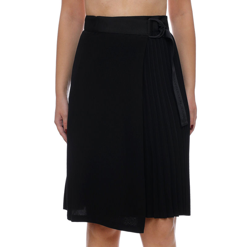 Ženska suknja Calvin Klein PLEATED SKIRT WITH D-RING BELT