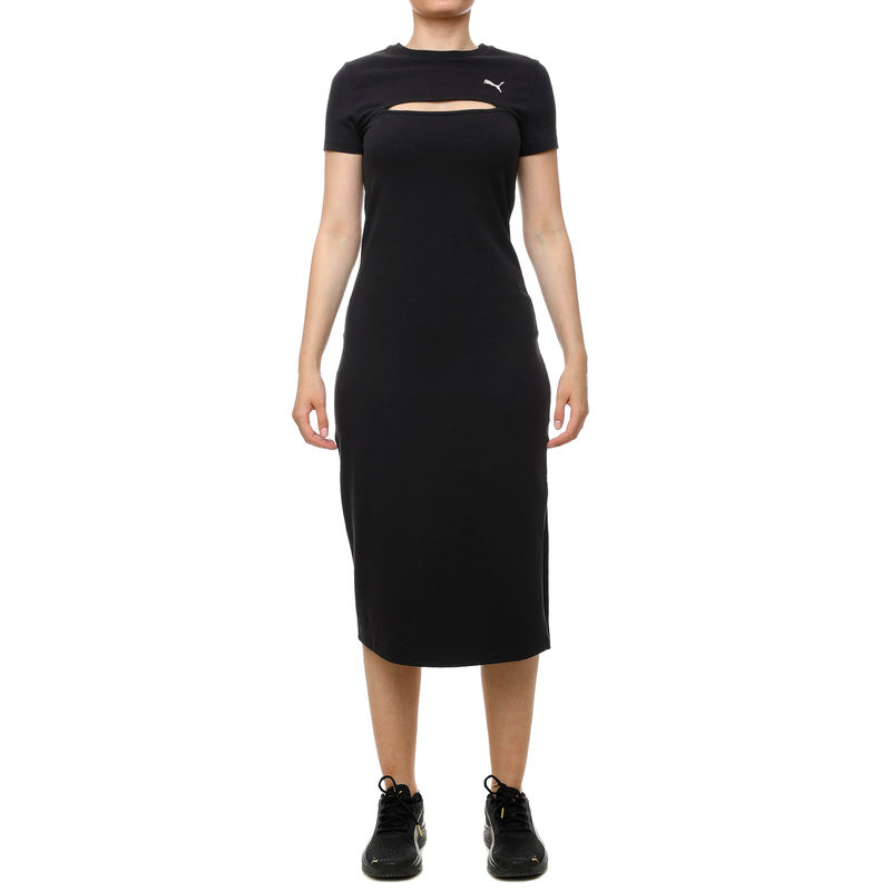 Ženska haljina Puma Wardrobe ess midi cut-out dress