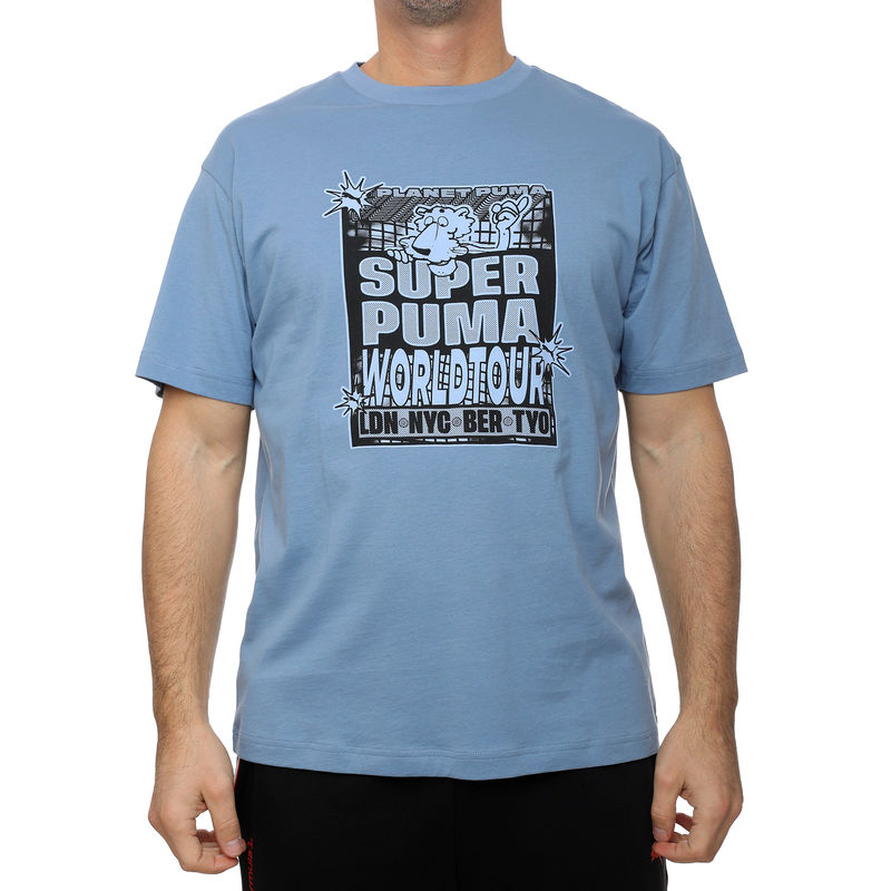 Muška majica Puma Graphic super puma world tour relaxed tee