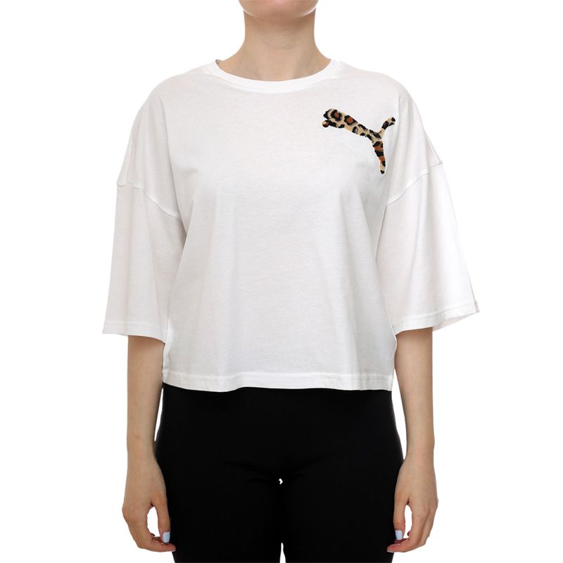 Ženska majica Puma Wardrobe ess leo luxe graphic short tee