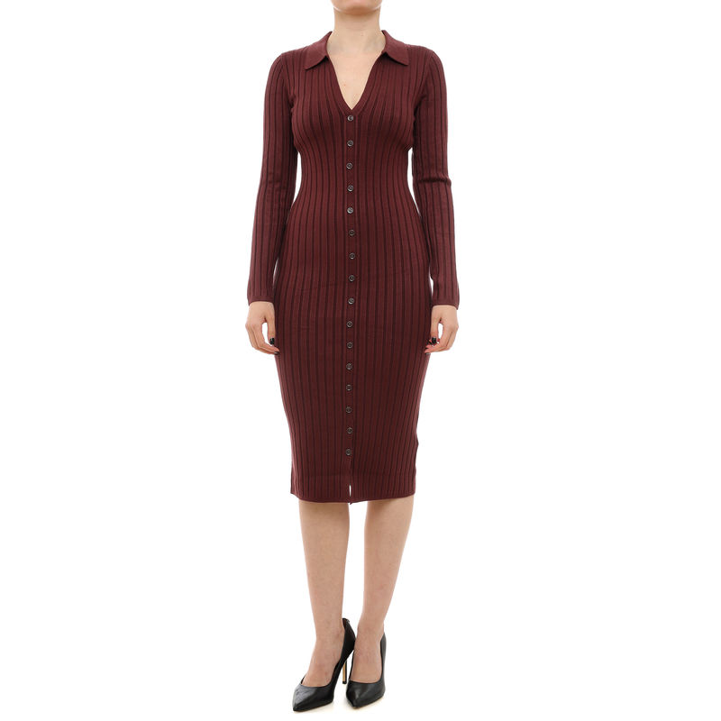 Ženska haljina Guess Ls Vn rib miranda swtr drs