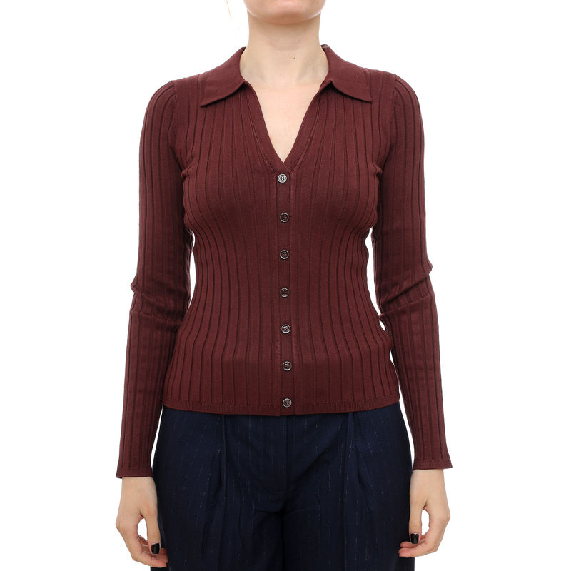 Ženska majica Guess Ls Vn rib miranda swtr